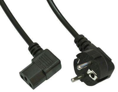 Power cable Akyga AK-PC-02A angle CCA IEC C13 CEE 7/7 250V/50Hz 1.5m