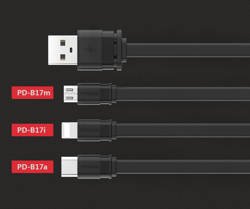 Proda Fenche Series PD-B17m Flat USB / micro USB Cable 3A 1M black