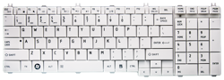 Replacement laptop keyboard TOSHIBA Satellite C650 C660 L650 L670 L770 (WHITE, SMALL ENTER)