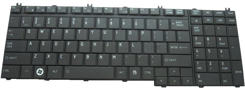 Replacement laptop keyboard TOSHIBA Satellite A500 A505 L350 L500 P200 P300